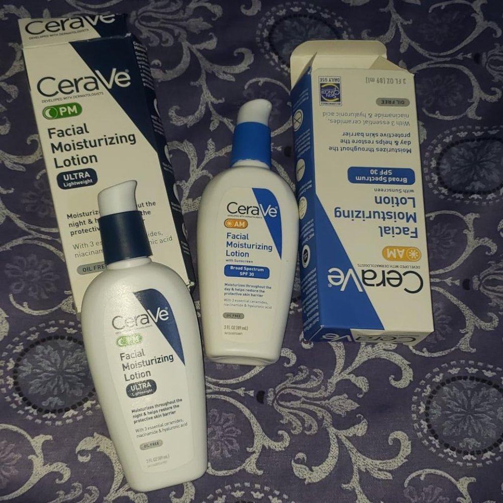 CeraVe Facial Moisturizer Am/ Pm Lotion 3oz NEW ( 1 pair )